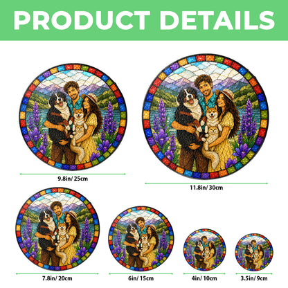 Custom Family Portrait Stained Glass Suncatcher, Personalized Photo Window Hanging, Custom Family Photo Gift, Memorial Keepsake